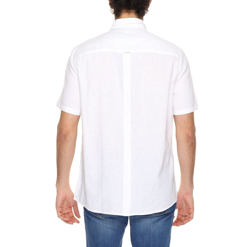 Antony Morato Chemise à Manches Courtes en Lin Blanc