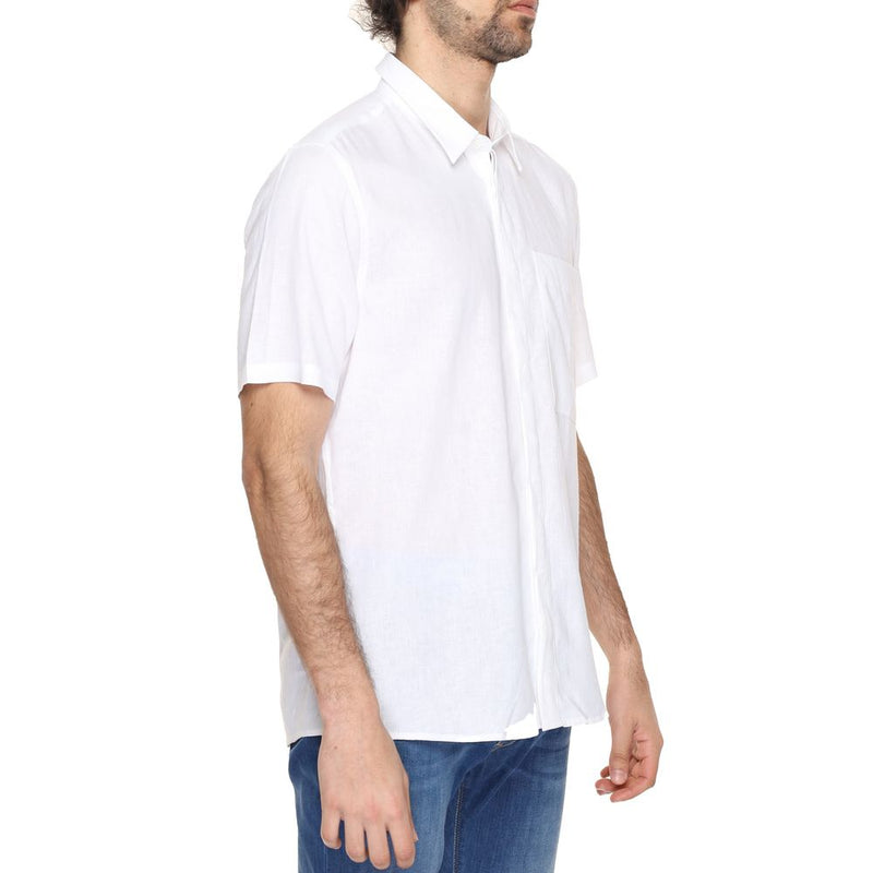 Antony Morato Chemise à Manches Courtes en Lin Blanc