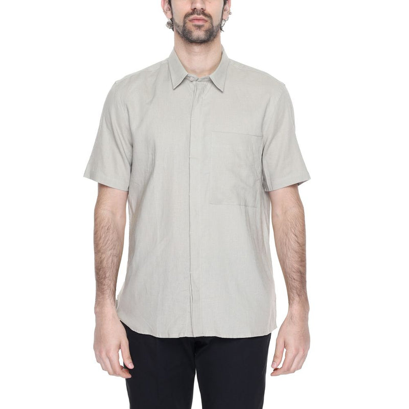 Short à manches courtes en lin beige Antony Morato