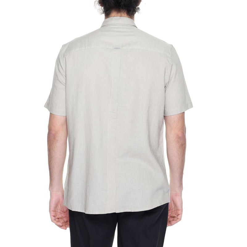 Short à manches courtes en lin beige Antony Morato