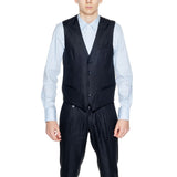 Antony Morato MMVE00094-FA800126 Gilet Noir en Lin - Slim Fit Élégant