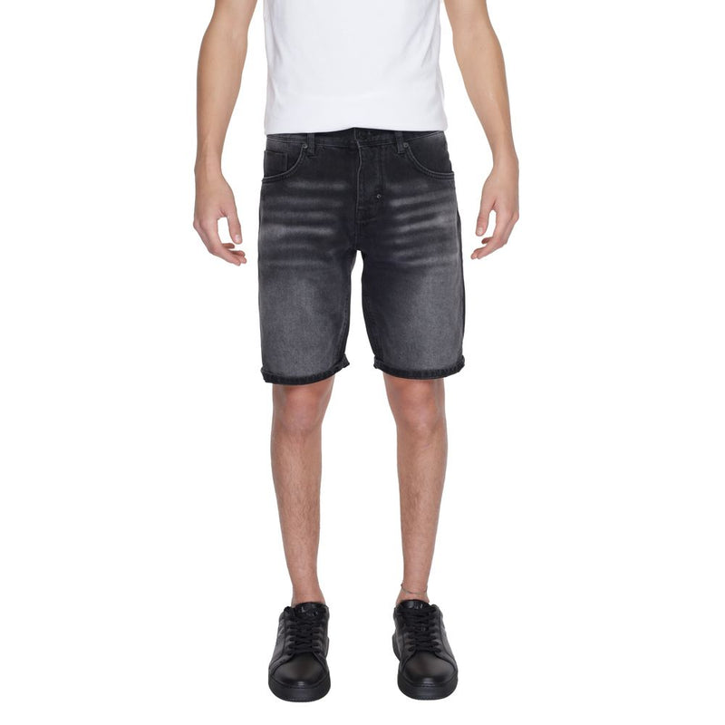 Short Bermuda en coton noir Antony Morato
