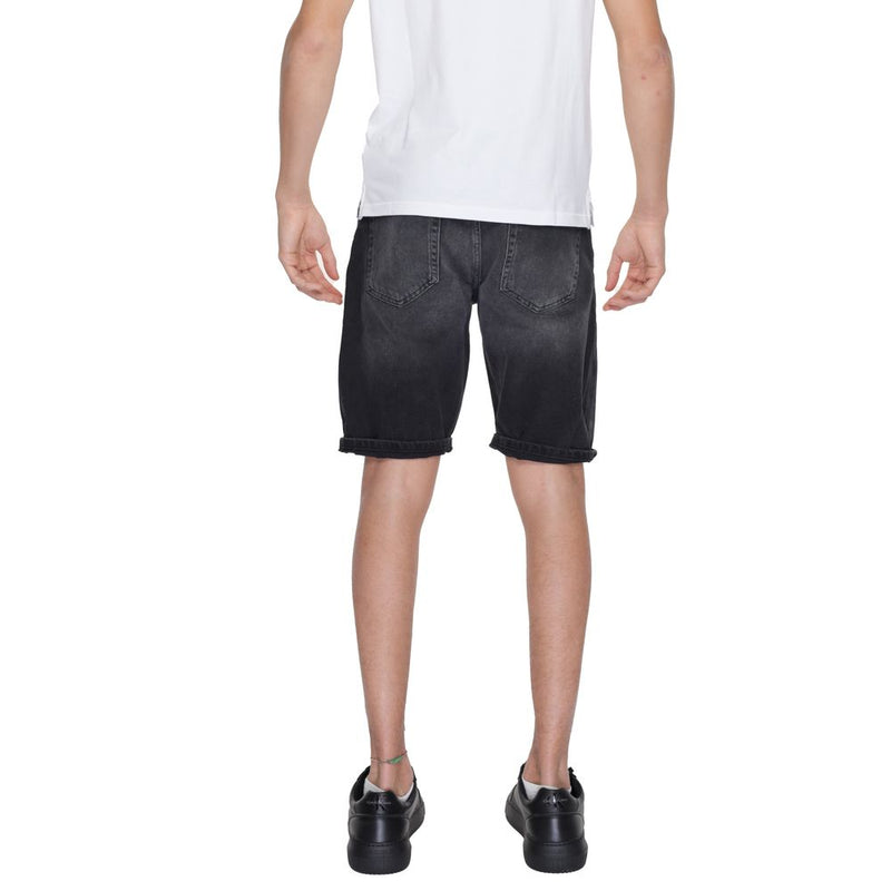 Short Bermuda en coton noir Antony Morato
