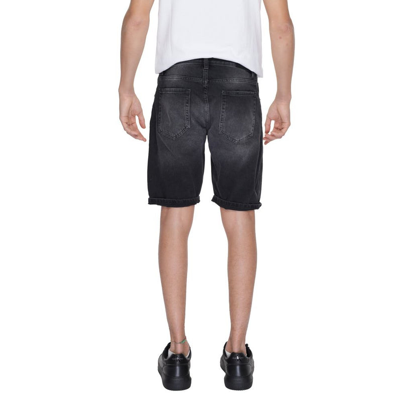 Short Bermuda en coton noir Antony Morato