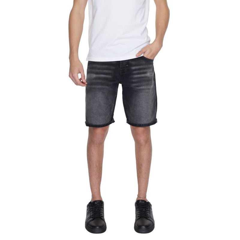 Short Bermuda en coton noir Antony Morato