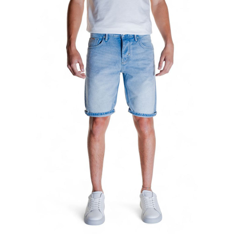 Short Bermuda en coton bleu clair Antony Morato