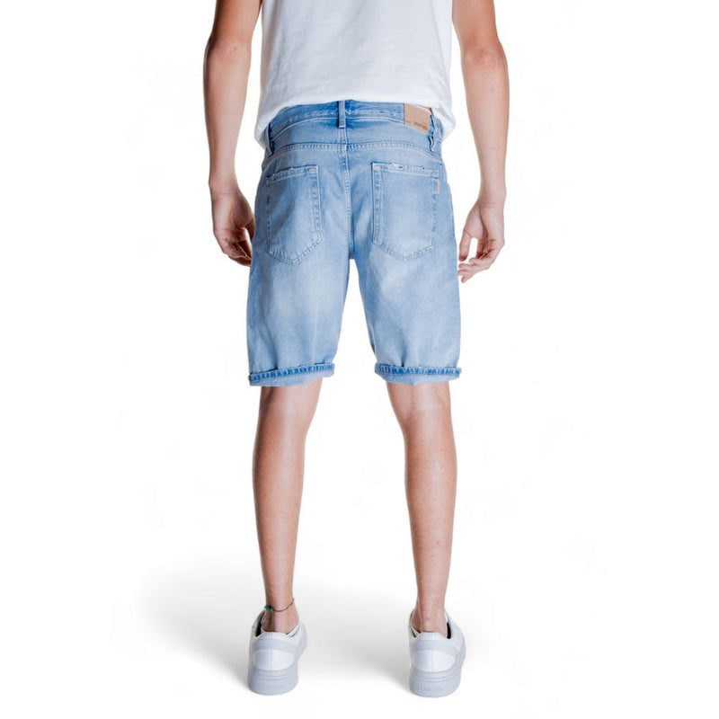 Short Bermuda en coton bleu clair Antony Morato