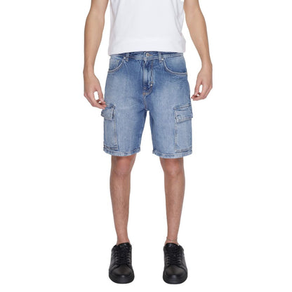Antony Morato Bermuda van blauw katoen