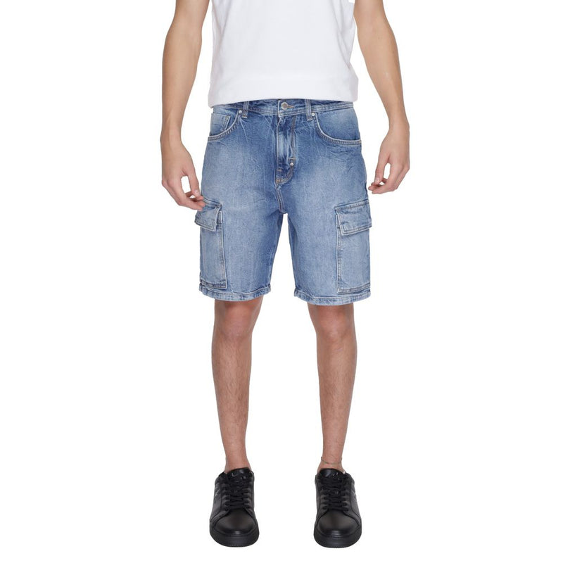 Short Bermuda en coton bleu d'Antony Morato