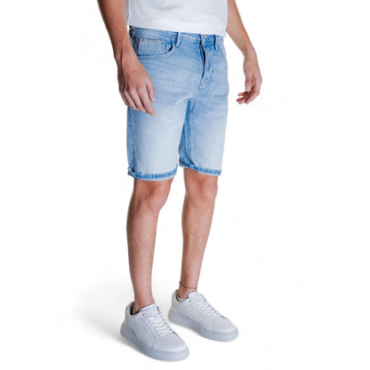 Antony Morato Bermuda van lichtblauw katoen