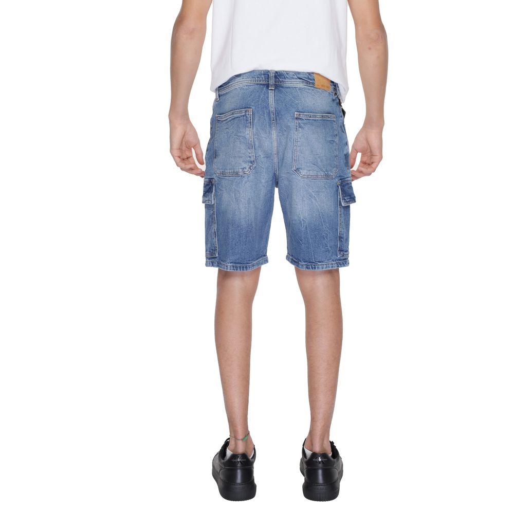 Short Bermuda en coton bleu d'Antony Morato