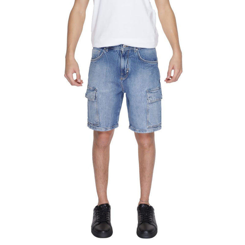Short Bermuda en coton bleu d'Antony Morato