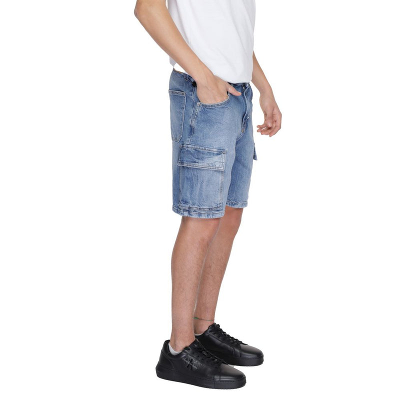 Short Bermuda en coton bleu d'Antony Morato