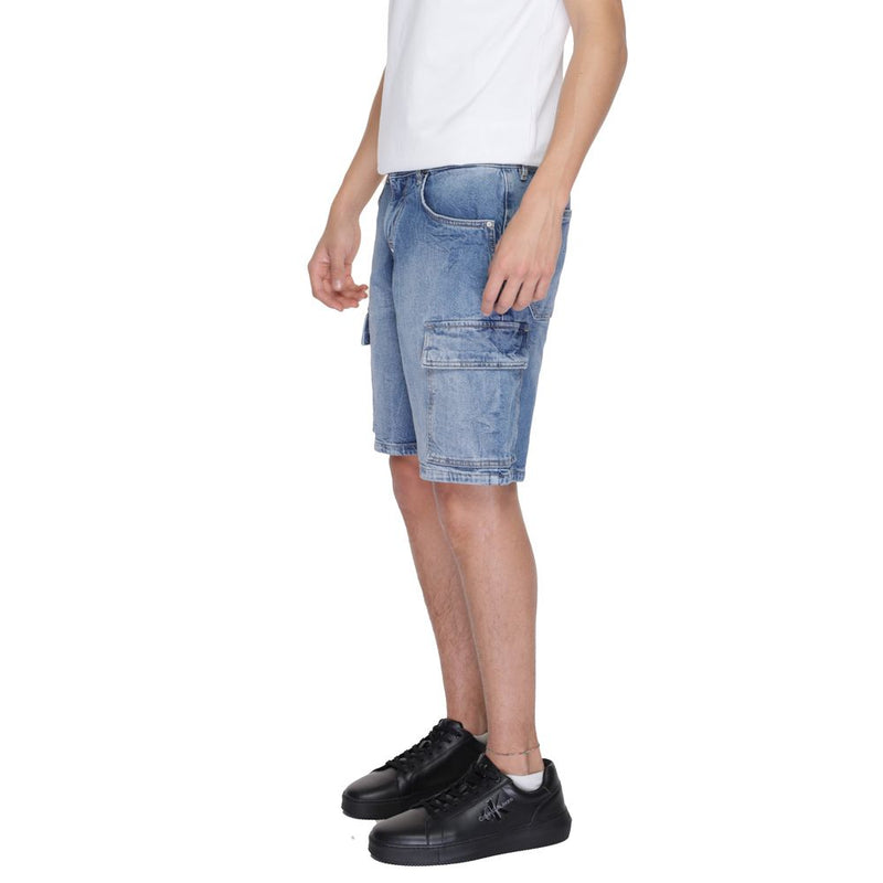 Short Bermuda en coton bleu d'Antony Morato