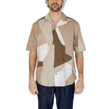 Short à manches courtes en coton marron Only &amp; Sons