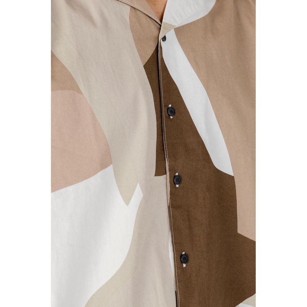 Short à manches courtes en coton marron Only &amp; Sons