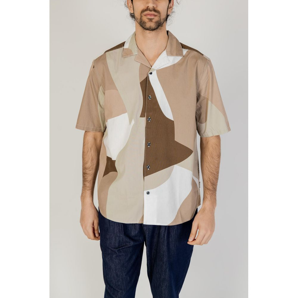 Short à manches courtes en coton marron Only &amp; Sons