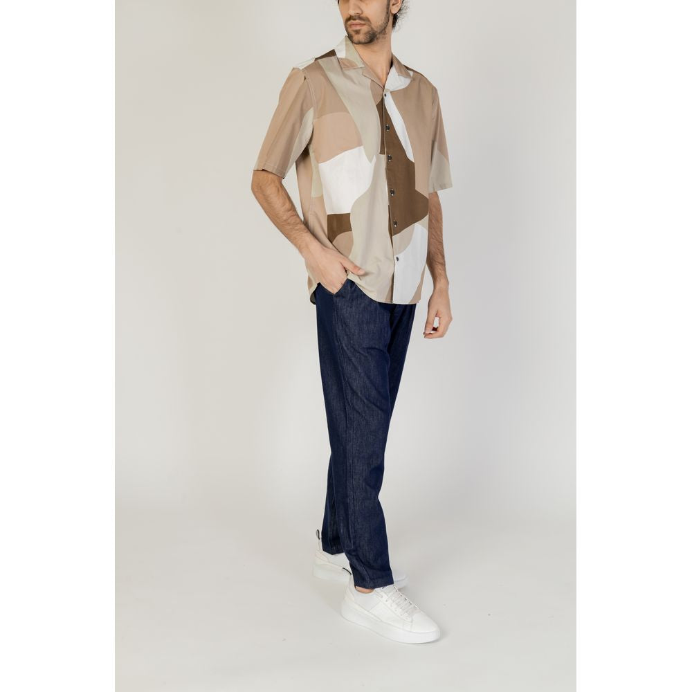 Short à manches courtes en coton marron Only &amp; Sons
