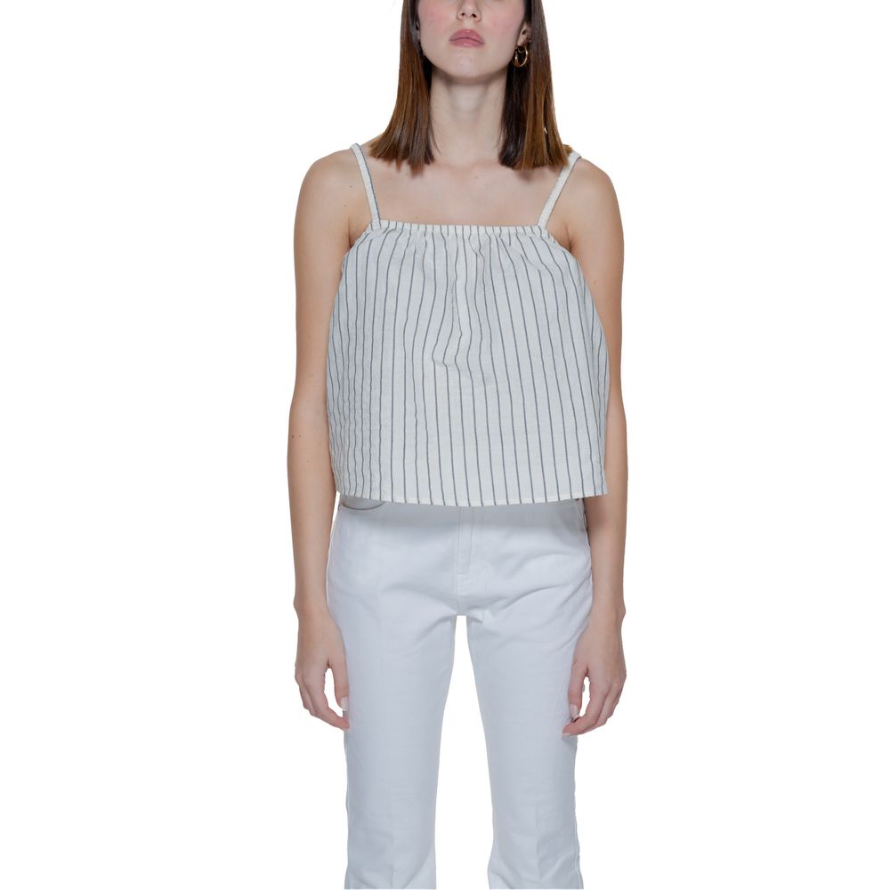 Vero Moda Vmjaylen Top en Coton Bio Beige pour Femme