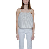 Vero Moda Vmjaylen Top en Coton Bio Beige pour Femme