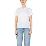 Blauer Women's White Polyester T-Shirt 24SBLDT02339