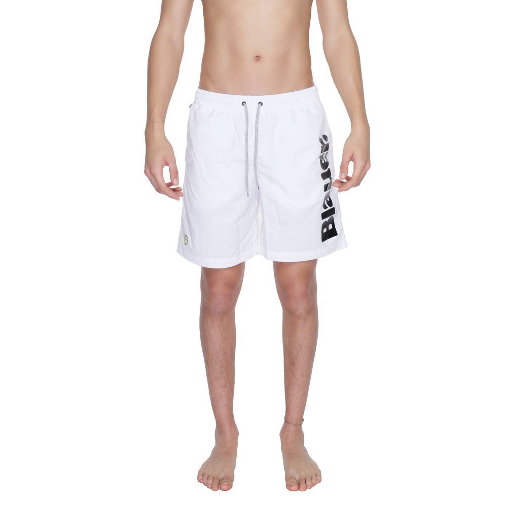 Blauer White Polyamide Swim Short - Comfort Meets Style