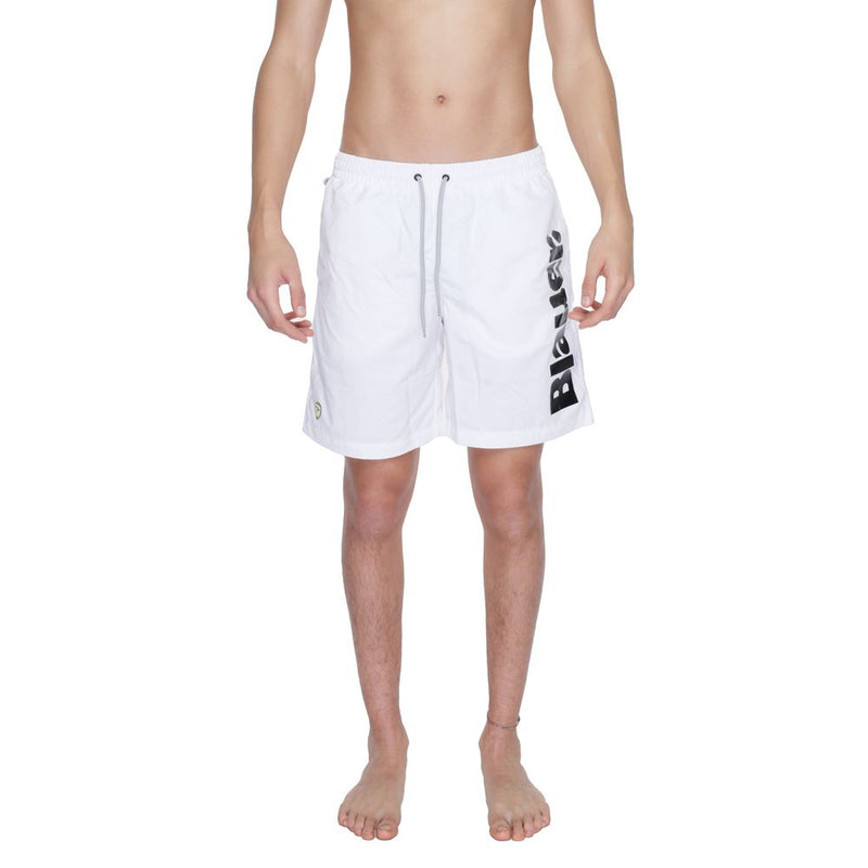 Blauer White Polyamide Swim Short - Style and Comfort for Summer