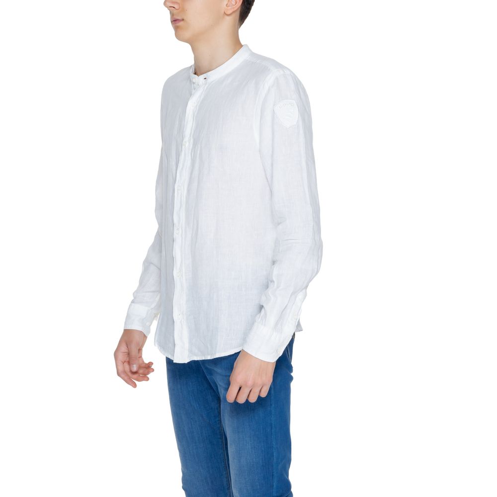 Chemise en lin blanc Blauer