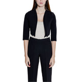 Rinascimento Black Polyester Sweater - Élégant Boléro Femme