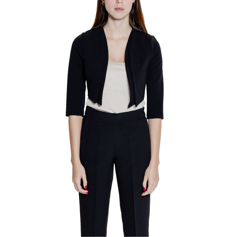 Rinascimento Black Polyester Sweater - Élégant Boléro Femme