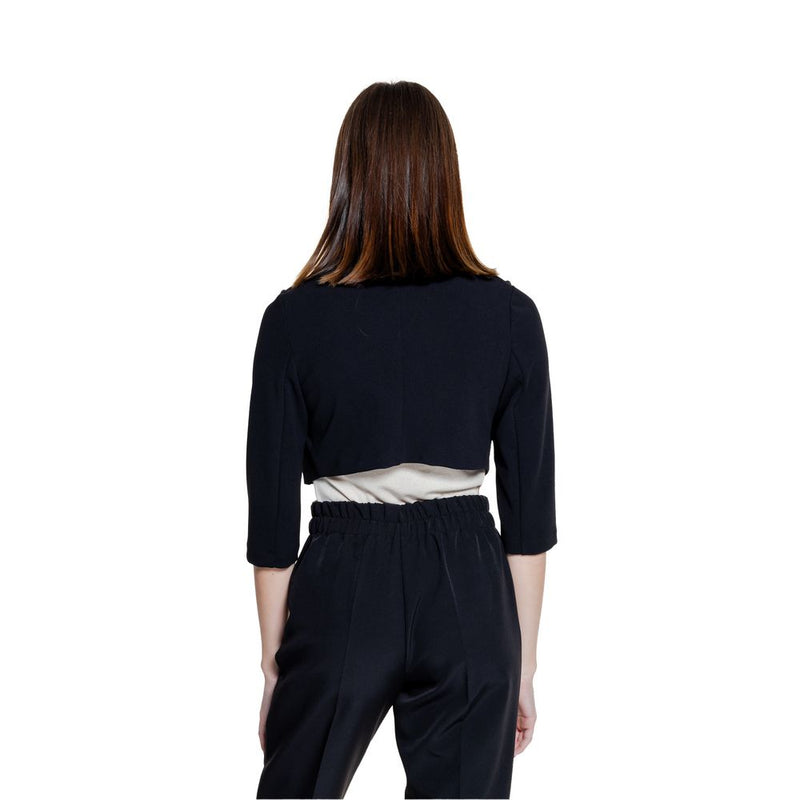 Rinascimento Black Polyester Sweater - Élégant Boléro Femme