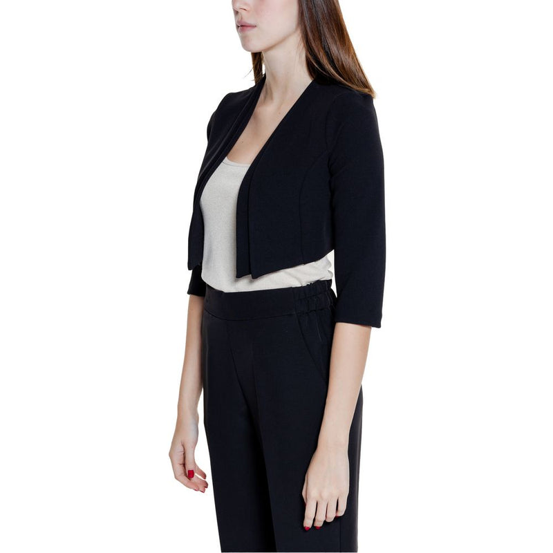 Rinascimento Black Polyester Sweater - Élégant Boléro Femme
