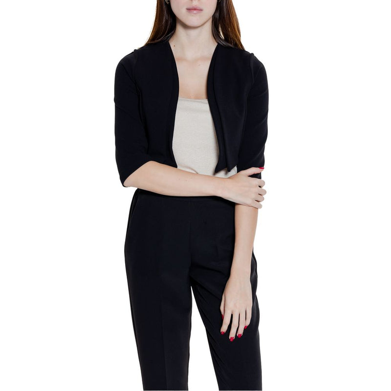 Rinascimento Black Polyester Sweater - Élégant Boléro Femme