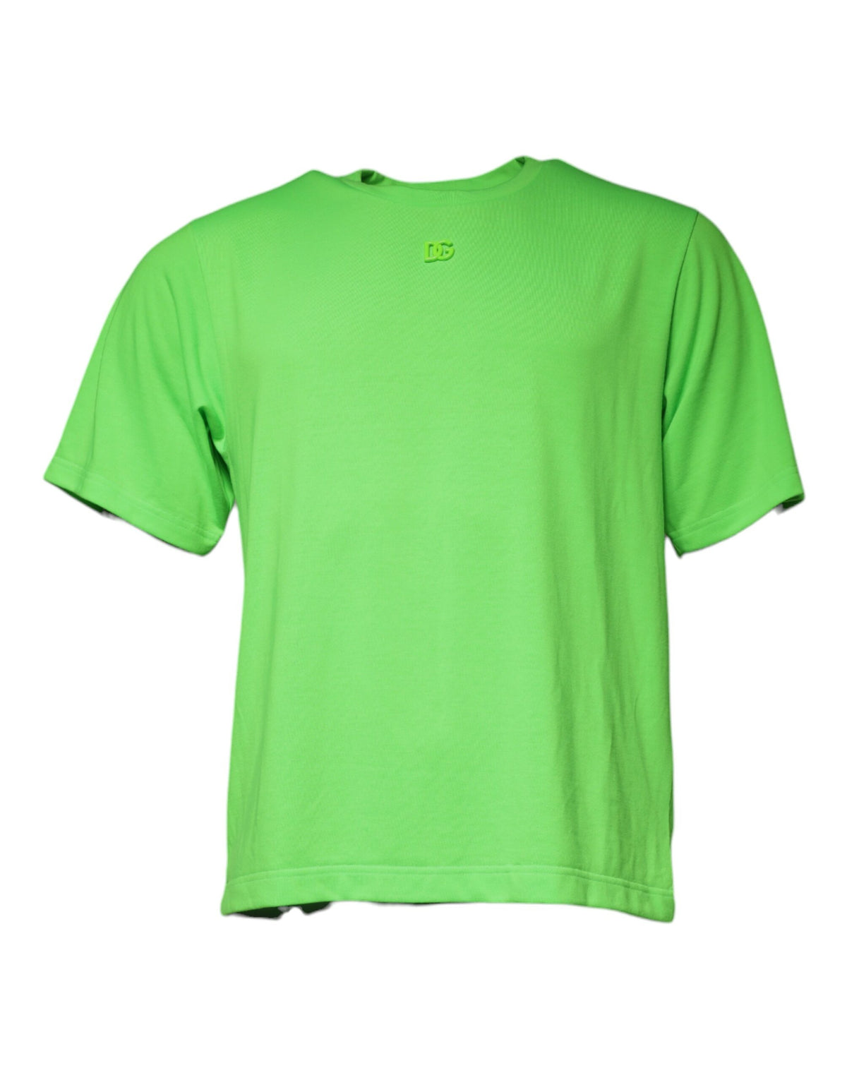 T-shirt à manches courtes Dolce &amp; Gabbana, col rond, logo vert.