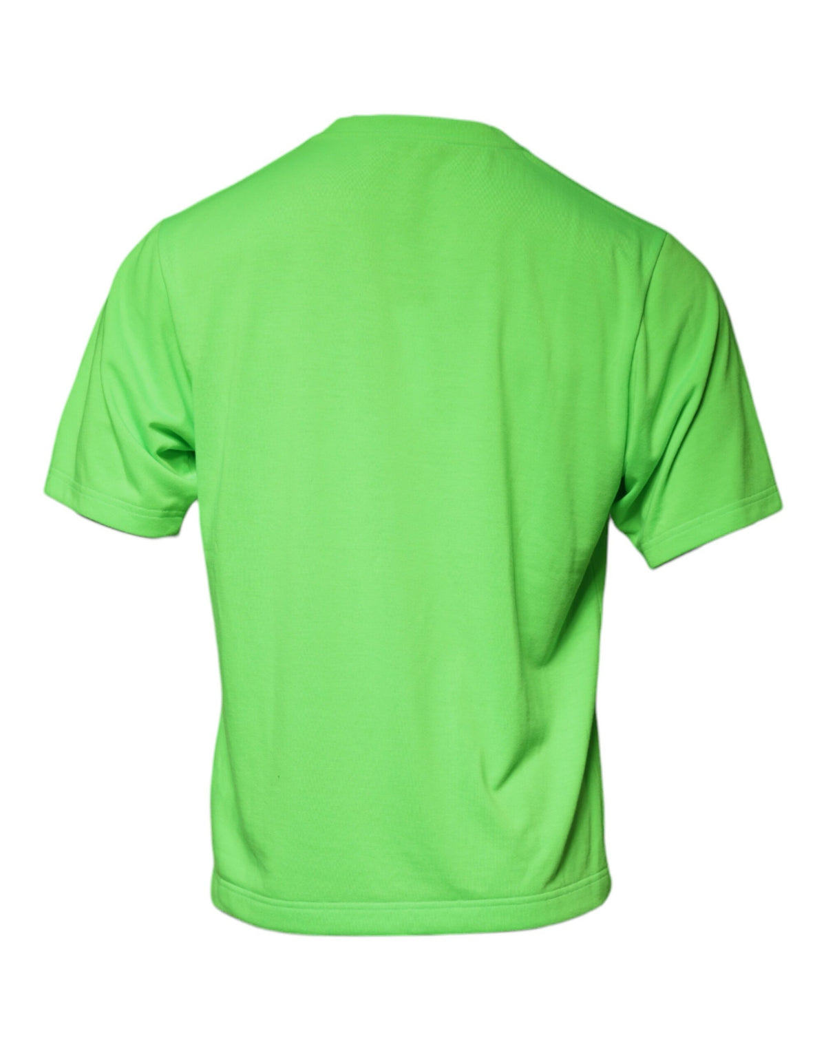 T-shirt à manches courtes Dolce &amp; Gabbana, col rond, logo vert.