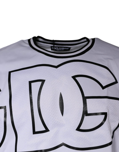 Dolce &amp; Gabbana wit T-shirt met logo print en ronde hals