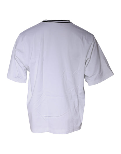 Dolce &amp; Gabbana wit T-shirt met logo print en ronde hals