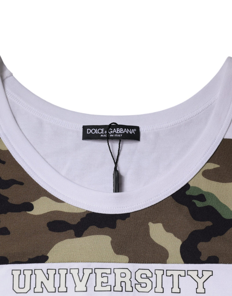 Dolce &amp; Gabbana wit camouflage tanktop/mouwenloos T-shirt