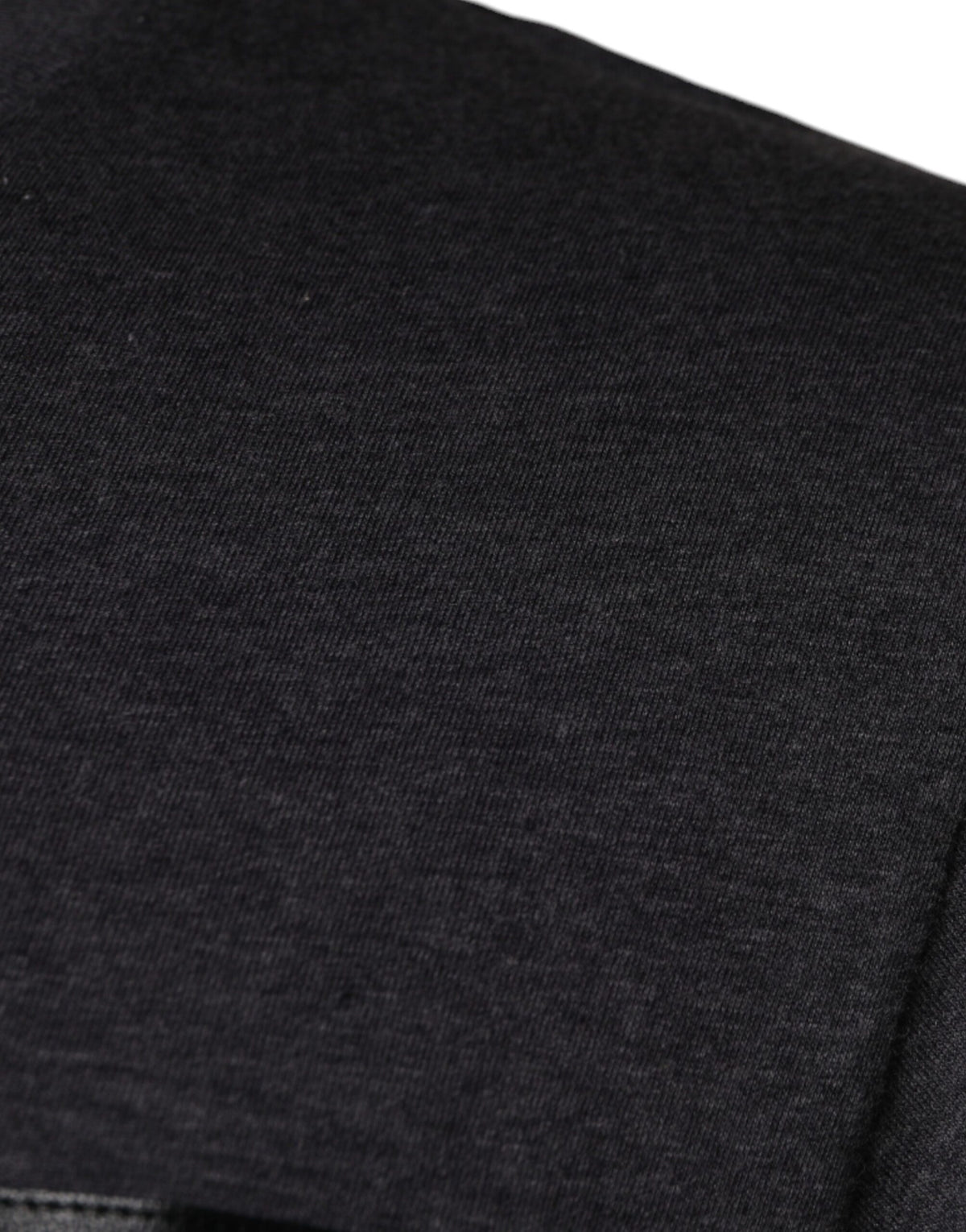 T-shirt en coton à col rond avec patch logo gris de Dolce &amp; Gabbana