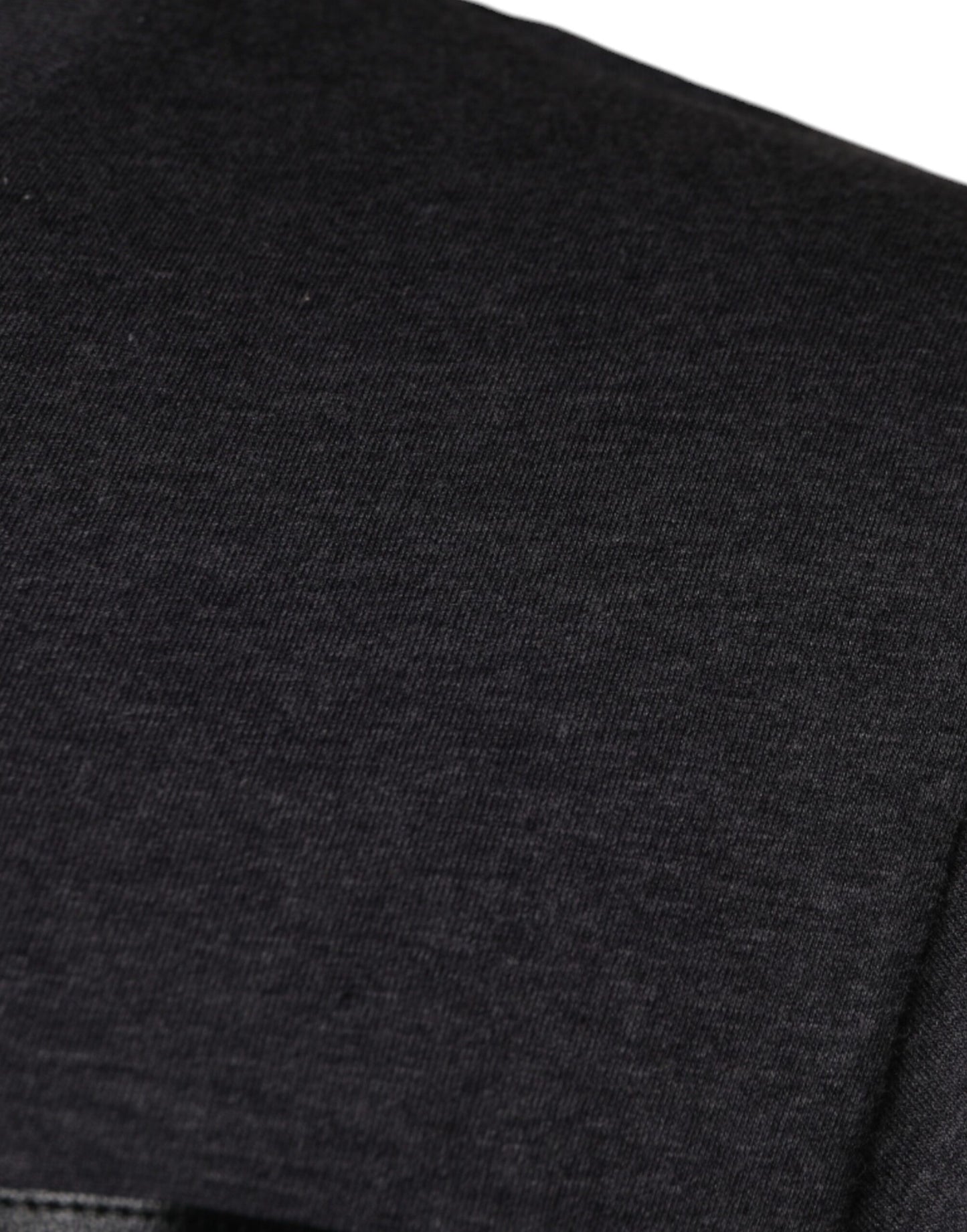 T-shirt en coton à col rond avec patch logo gris de Dolce &amp; Gabbana