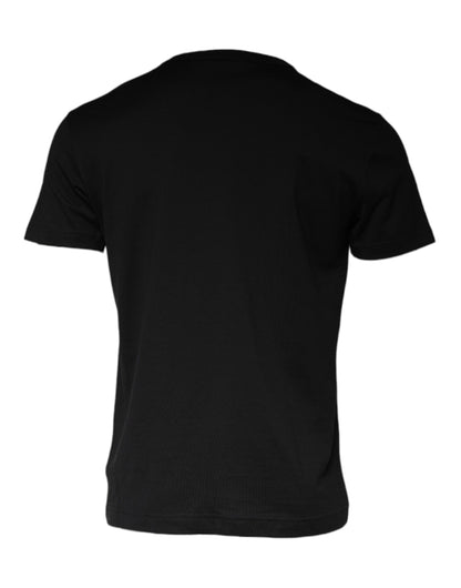 Dolce &amp; Gabbana zwart katoenen T-shirt met ketting en versieringen