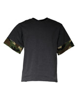 T-shirt à col rond gris foncé à motif camouflage de Dolce &amp; Gabbana