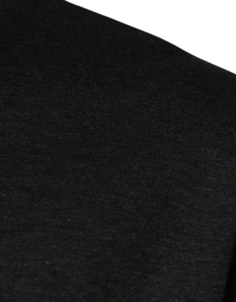 Dolce &amp; Gabbana donkergrijs camouflage T-shirt met ronde hals