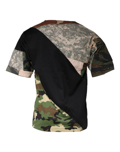 Dolce &amp; Gabbana T-shirt van katoen met ronde hals en camouflageprint in meerdere kleuren