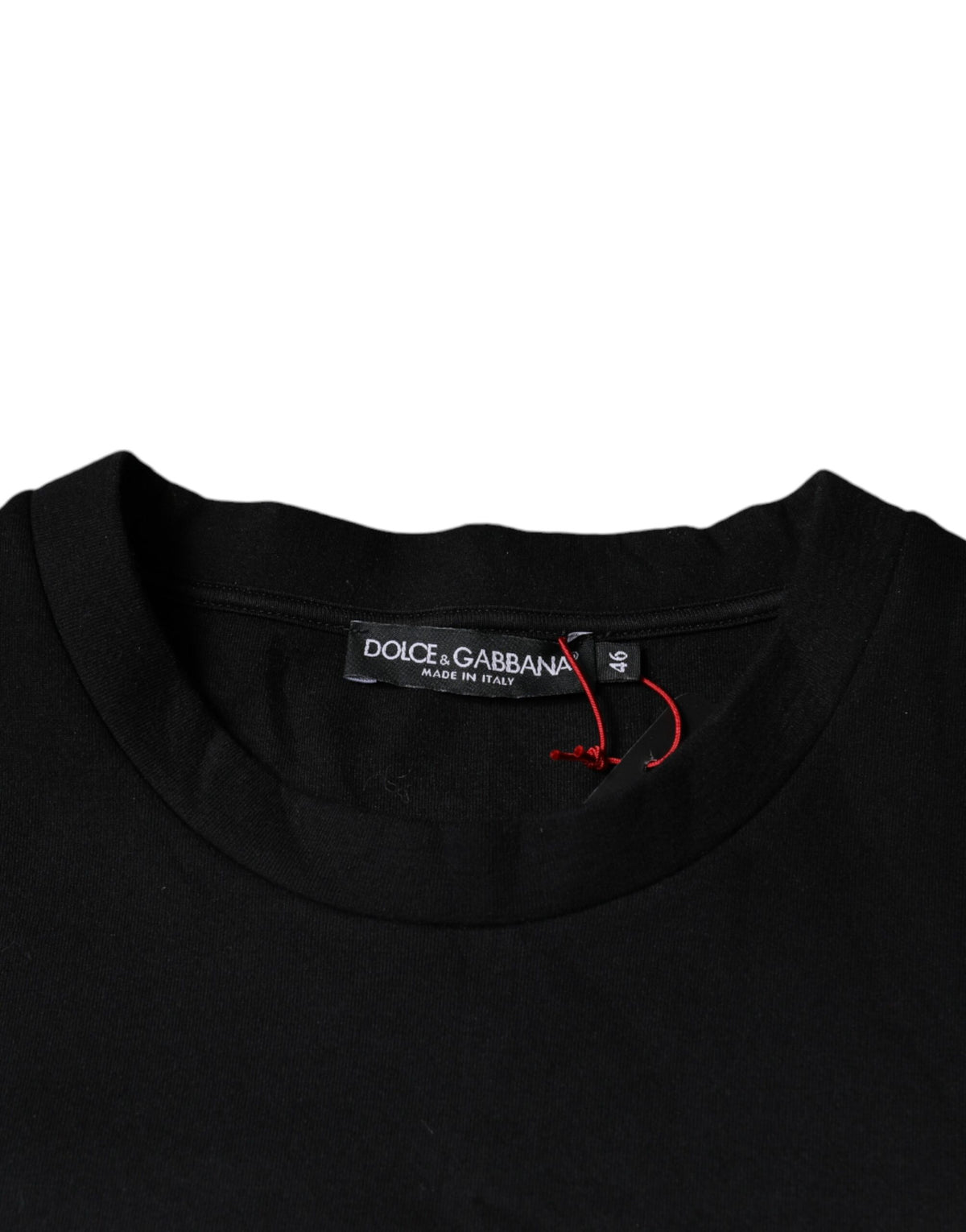 T-shirt à manches courtes en coton noir à motif léopard de Dolce &amp; Gabbana