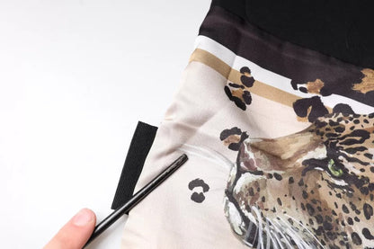 Dolce &amp; Gabbana zwart-leopard katoenen T-shirt met korte mouwen