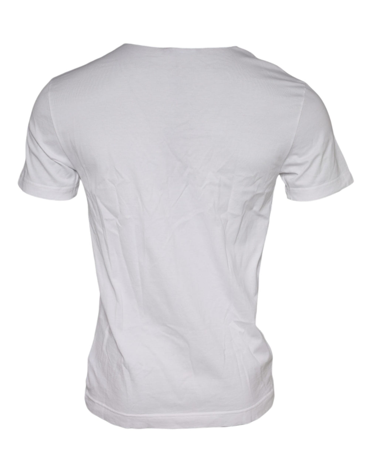 T-shirt en coton à col rond blanc avec imprimé graphique de Dolce &amp; Gabbana