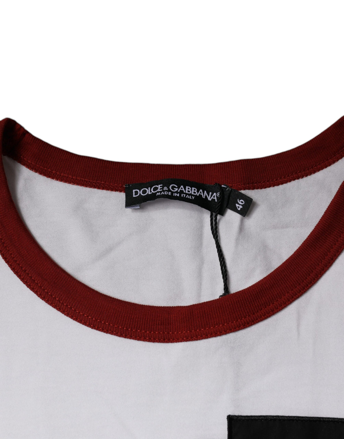 T-shirt en coton à col rond blanc avec imprimé graphique de Dolce &amp; Gabbana