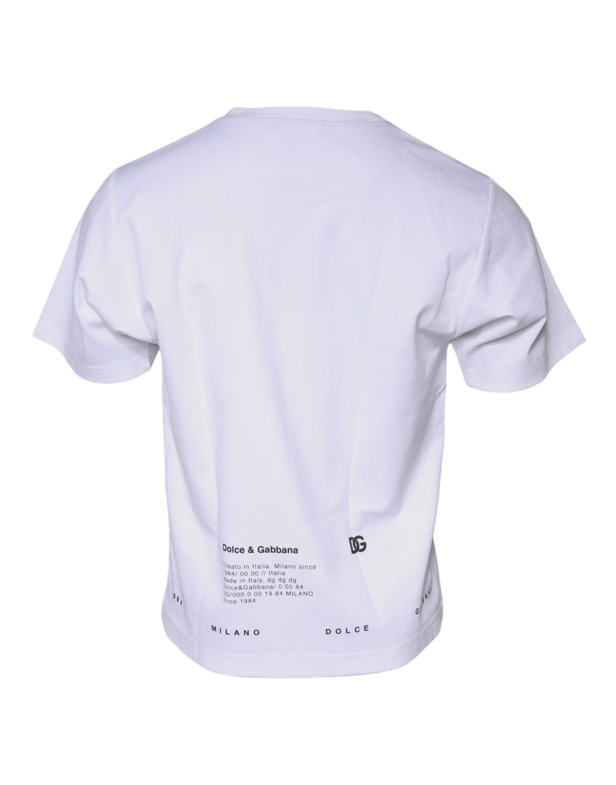 T-shirt en coton blanc Dolce &amp; Gabbana avec imprimé rouge lèvres