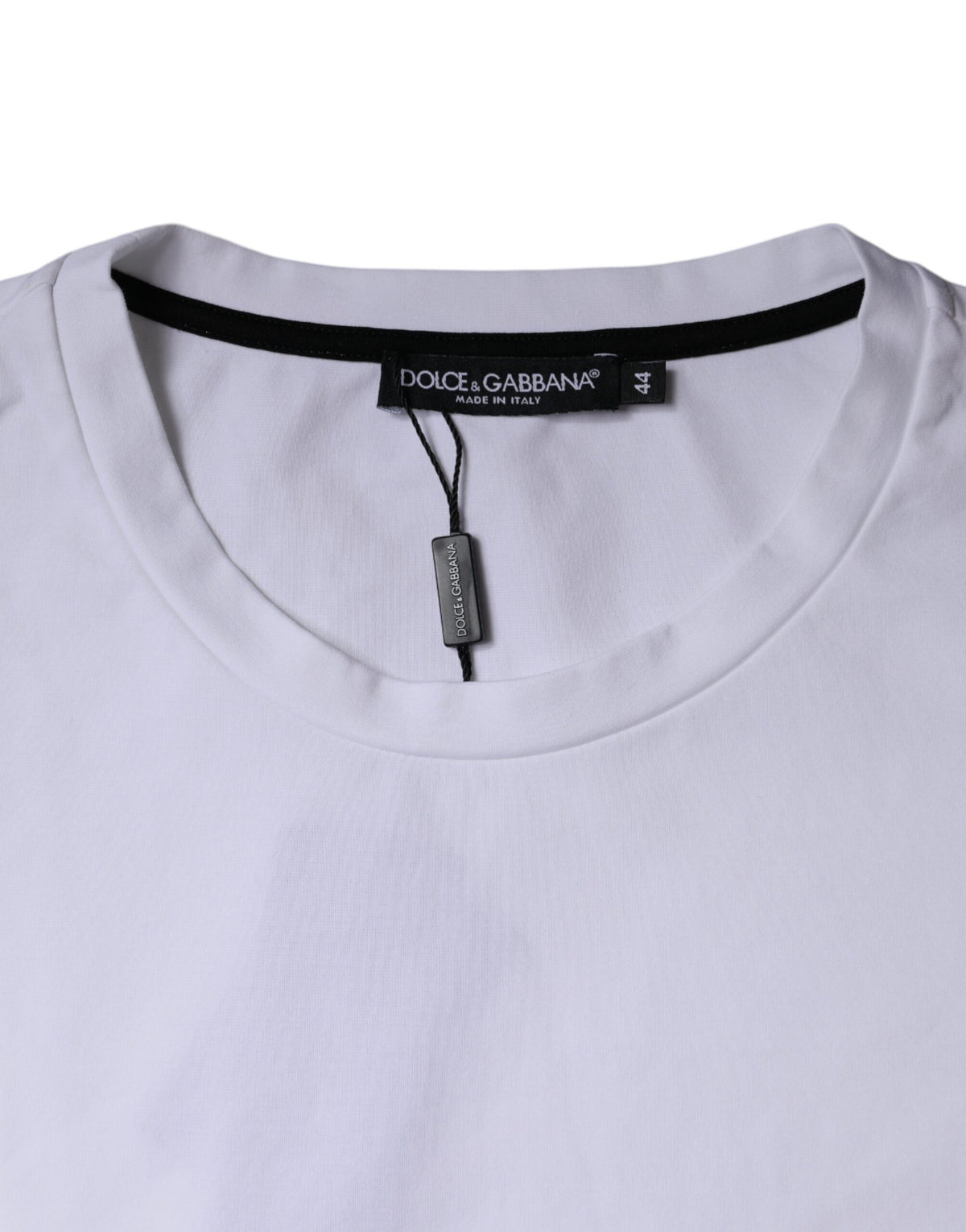 T-shirt en coton blanc Dolce &amp; Gabbana avec imprimé rouge lèvres